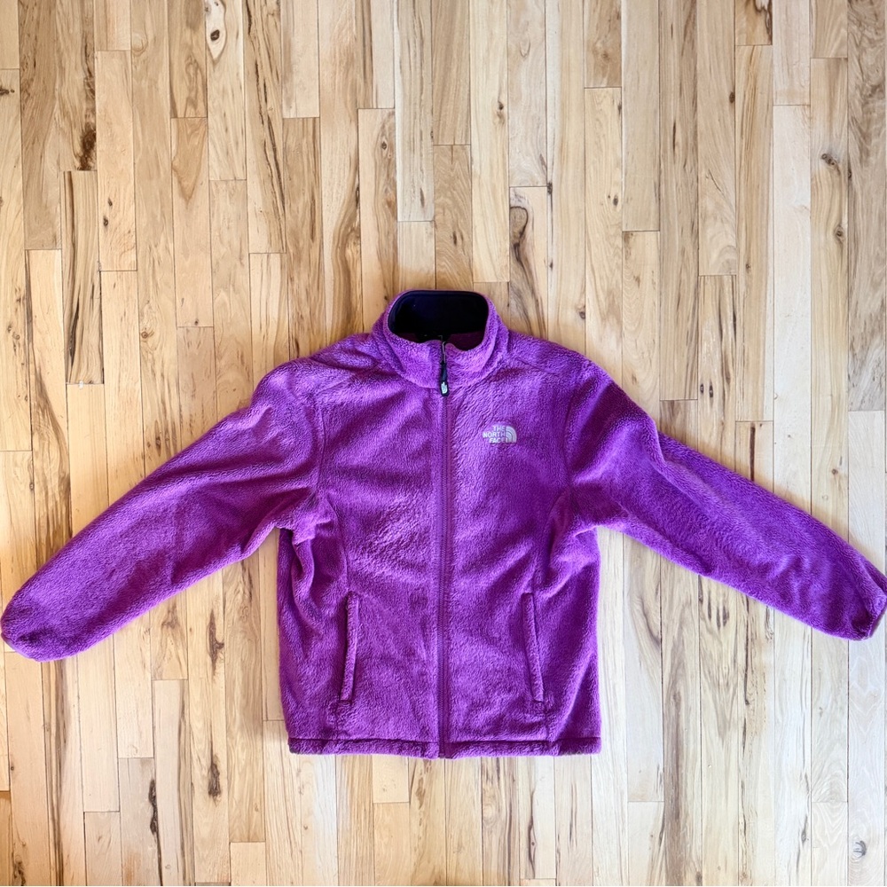 The North Face Osito Fleece Raspberry Pink zip Jacket Women Large Very Good
